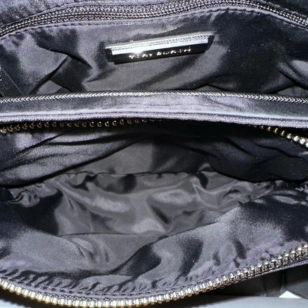 Tory Burch Virginia Recycled Nylon Small Messenger Crossbody ~NWT~ Black - Picture 10 of 14